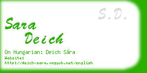 sara deich business card